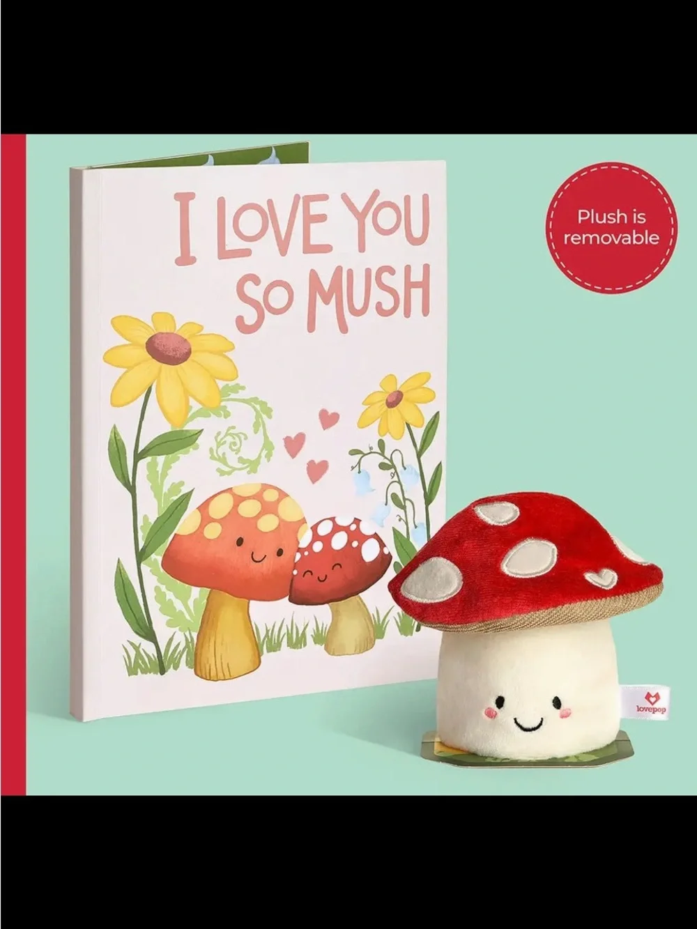 Lovepop card 3D. “Love You So Much” Plush Mushroom Card. Price firm.